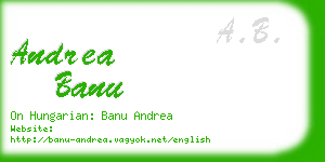 andrea banu business card